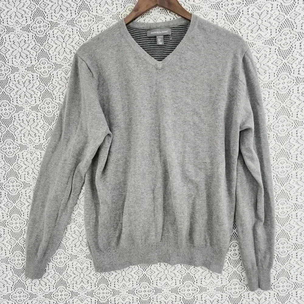 💥   Grayson & Dunn Cotton v neck pullover men's sweater L